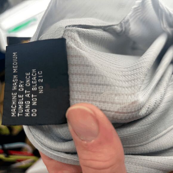 Vintage Pauly & Forbes Semi-Sheer Short Sleeve Button Up Shirt Men's L Gray - Picture 5 of 5